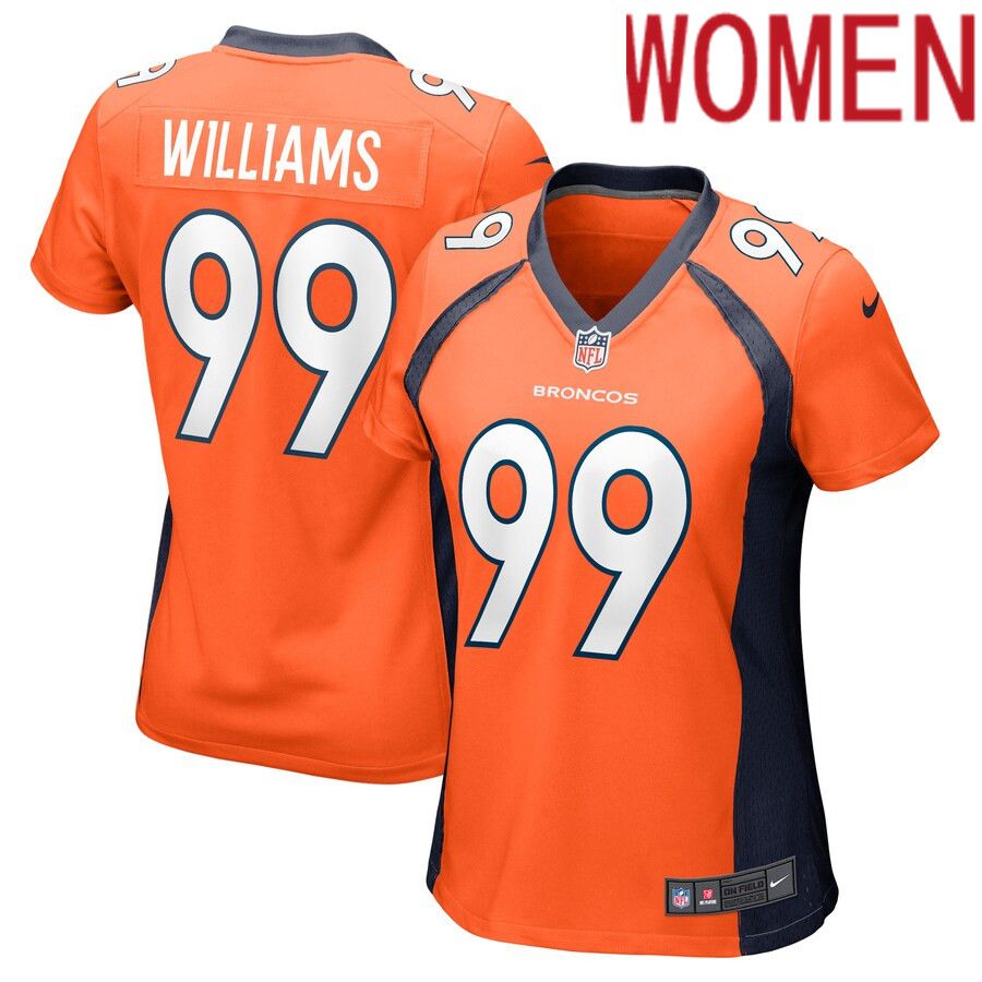 Women Denver Broncos #99 DeShawn Williams Nike Orange Game Player NFL Jersey